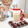 Pancake Mix Dispenser Handheld Cupcakes Batter Cup 900ml Batter Pourer Dispenser Leak-Proof Pancake Maker Separator With