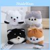 Adorable Plush Dog And Cat Keychain Doll Flip Toy Soft Pp Cotton 10cm Height