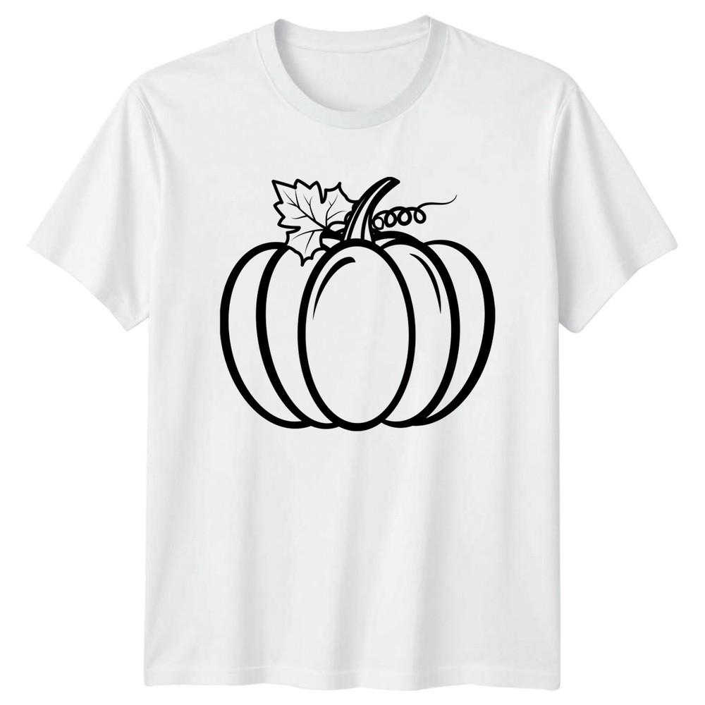 Pumpkin Autumn Seasonal Unisexs TShirt Unisexs Graphic Tee Unisex Fall Apparel S