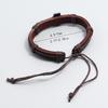 Personalized Retro Woven Cowhide Bracelet with Adjustable Pull-out Design