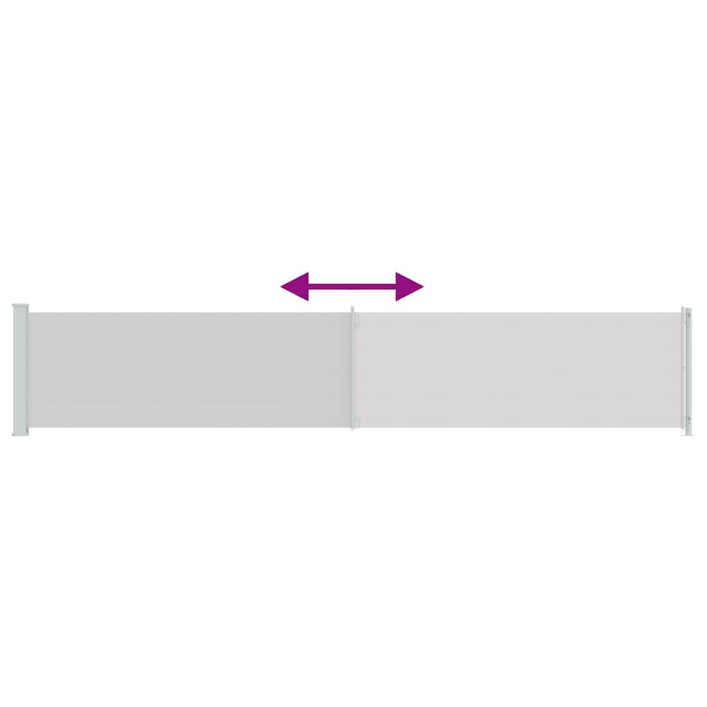 Vidaxl Retractable Side Awning for Terrace, 117 X 600 Cm, Grey