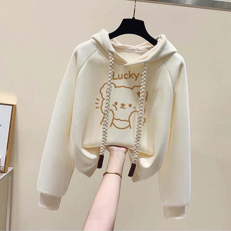 Women's Fleece-Lined Hooded Sweatshirt - New 2024 Petite Winter Dopamine Style