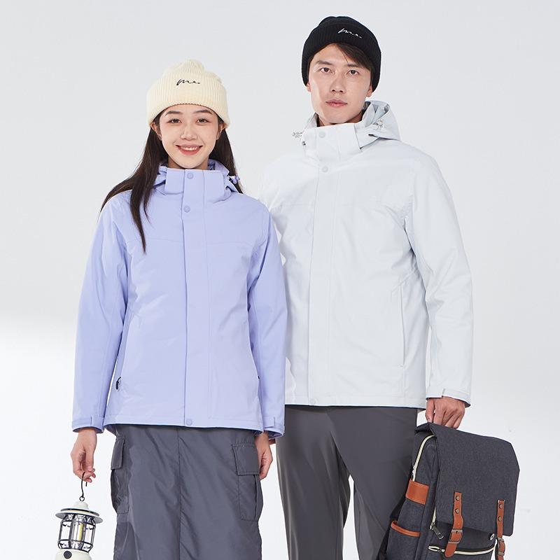 Men's and Women's Jackets, Work Clothes, Gaotair Heat-sealed Three-in-one Waterproof Group Clothes, Winter Down Liner Jacket.