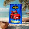 Custom Name Ultra-Soft Beach Towel with Batwheels Theme,Ideal for Pool - Camping, Diving - Perfect Travel Essential, Vibrant Beach Towel.