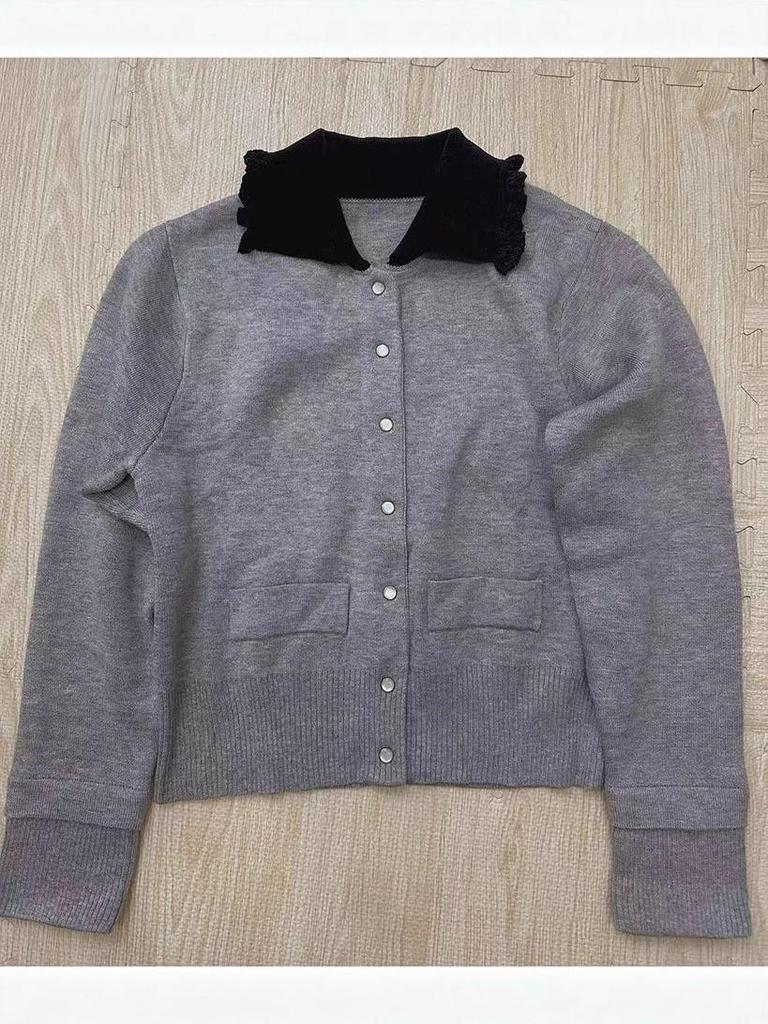 Autumn/Winter New Women's College Style Short Knit Cardigan - Loose Fit