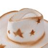 Western Cowboy Straw Hat Foldable Summer Vacation Travel Mountaineering Sun Protection Visor Hat Large Brim Female Knight Hat Male