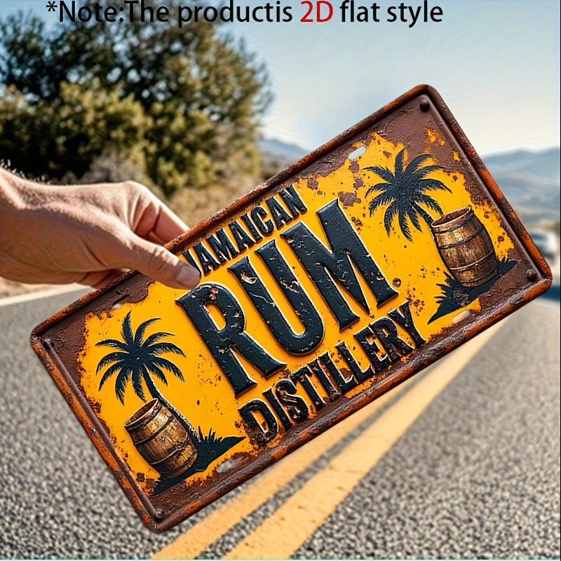 D Plane Only Decorative Items Available pc Vintage Jamaican Rum Metal Sign And Ornament Rustic Wall Decor Suitable