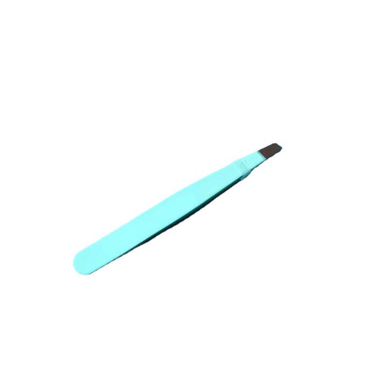 Stainless Steel Eyebrow & Beard Tweezers with Spray Paint Finish & Eyelash Curler