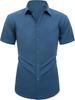 Four-sided Stretch Dress Shirt Men's Slim-fitting Long-sleeved Solid Color Simple Men's Shirt Business Casual Men's Clothing