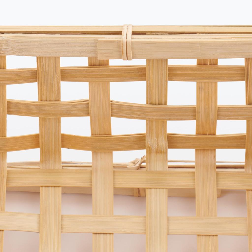 MUJI Bamboo Woven 21cm W X 30cm D X 12cm MDC77A2S Basket, Natural, Approx. H,