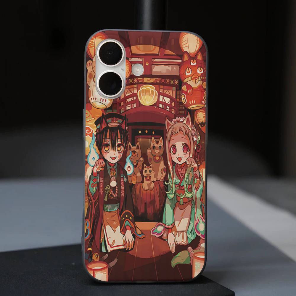 Anime Toilet-Bound Hanako-kun Phone Case For IPhone 17 16 15 14 13 12 11 Pro Plus Pro Max Soft Stripe Cover