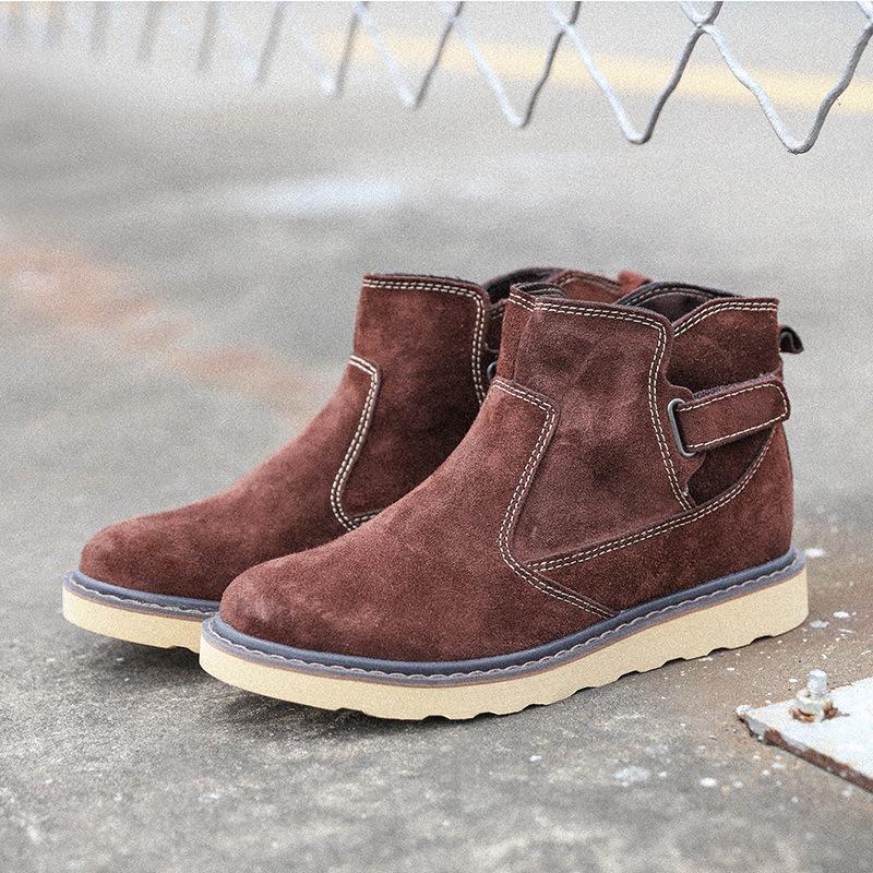 

Кожаные ботинки Martin средней высоты, британский стиль, инструментальные ботинки, водонепроницаемые короткие ботинки, универсальные ретро-мужские ботинки, локомотивные ботинки, ботинки для верховой езды 44 кофейный