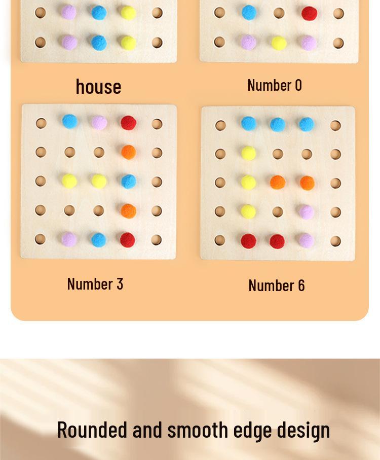 Montessori Color Matching Bead Clamps for Math and Number Recognition Fine Motor Skills Training.
