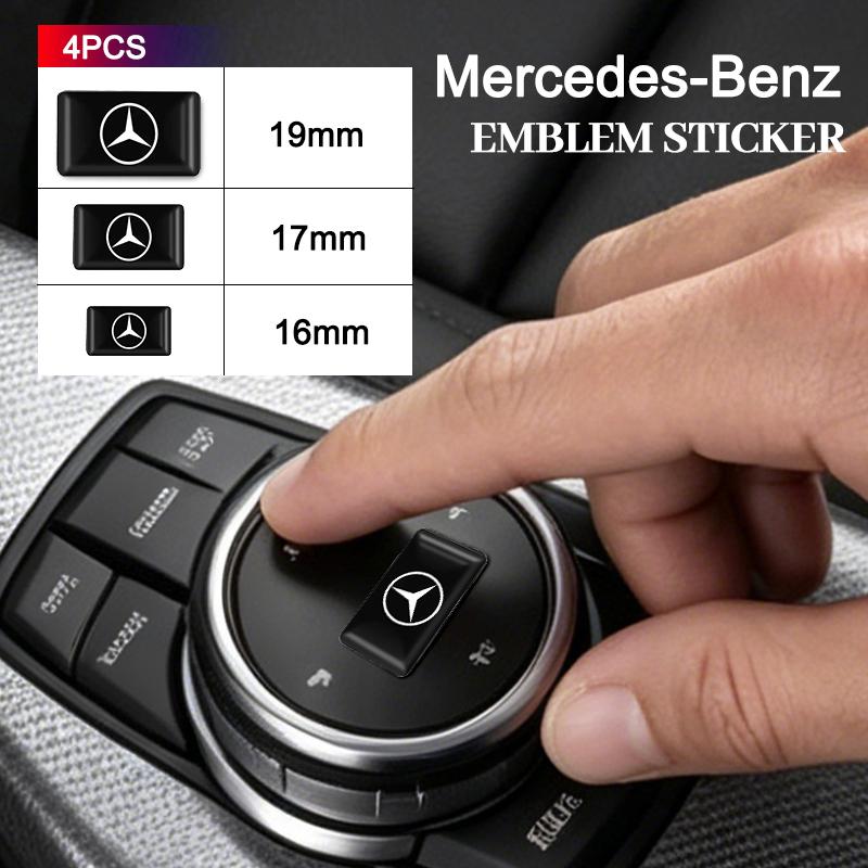 4pcs Lables Car Steering Wheel Sticker Hub Caps Center Decals For Mercedes Benz AMG W206 W204 W205 W212 W213 W221 W222 W240W211 CS1