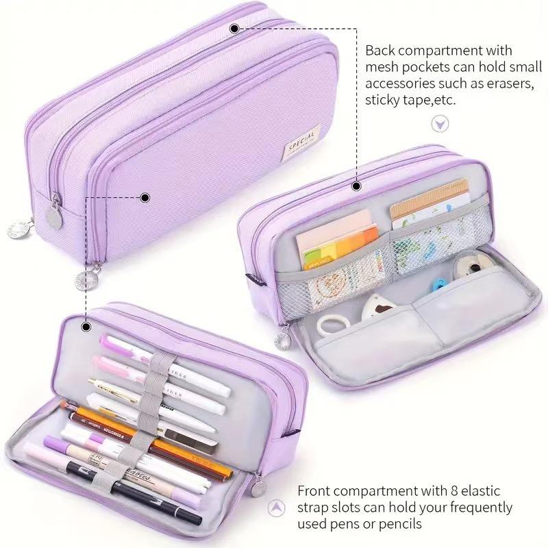 Pencil Case - Large Capacity Multi-Layer Oxford Cloth Organizer, Portable Stationery Bag for Students, Work & Casual Use