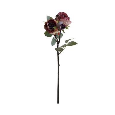 3-head Artificial Rose Flower Bouquet Simulation Rose Bouquet Decor Wedding Flower