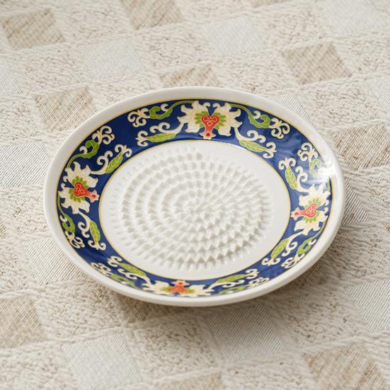 Ceramic Garlic Grinder, Multi-Functional Grating Plate, Manual Garlic Ginger Zester Bowl, All-in-One Prep Mixing Serving Dish, Kitchen Tool