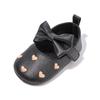 Meckior Baby Shoes Classic Dress Cute Bow-knot Heart Anti-slip Soft Sole First Walkers Infant Baby Girls Toddler Shoes 0-18m