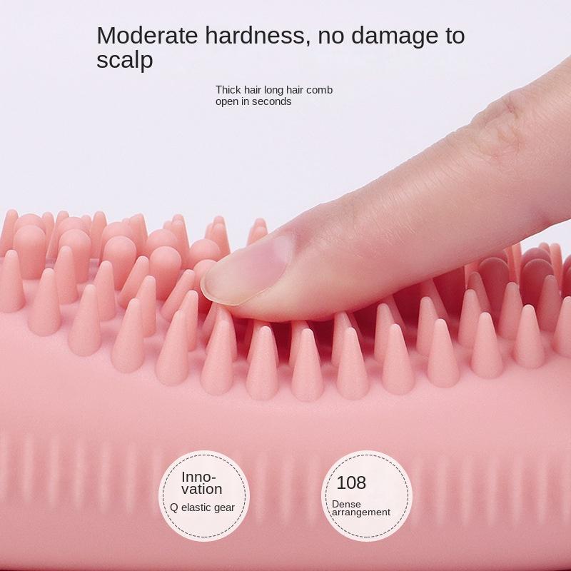 Silicone Portable Business Trip Shampoo Massage Brush Lotion Bottle Shampoo Brush Two-in-One Travel Sub-Bottle