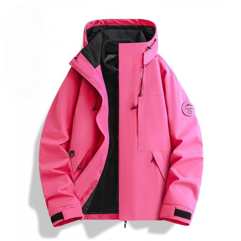 New Jacket Three-in-one Men's and Women's Jackets Windproof and Waterproof Fleece Liner Two-piece Mountaineering Suit