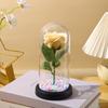 Valentine's Day Immortal Flower Glass Cover Gold Foil Rose Romantic Bouquet Ornament Couple New Year Birthday Gift
