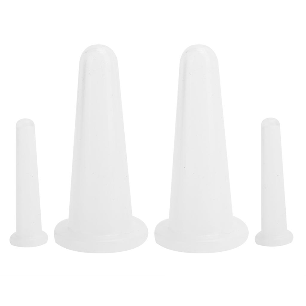 4Pcs Silicone Massage Cup Moisture Absorption Jar Face Cupping Cup Body Health Care