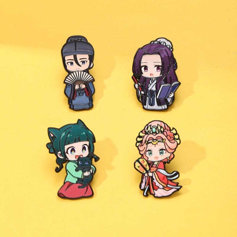 HOT New Drug House Girls' Twittering Cartoon Brooch Cat Cat Ren's Anime Animation Peripheral Badges Clothing Bag Decoration Gift