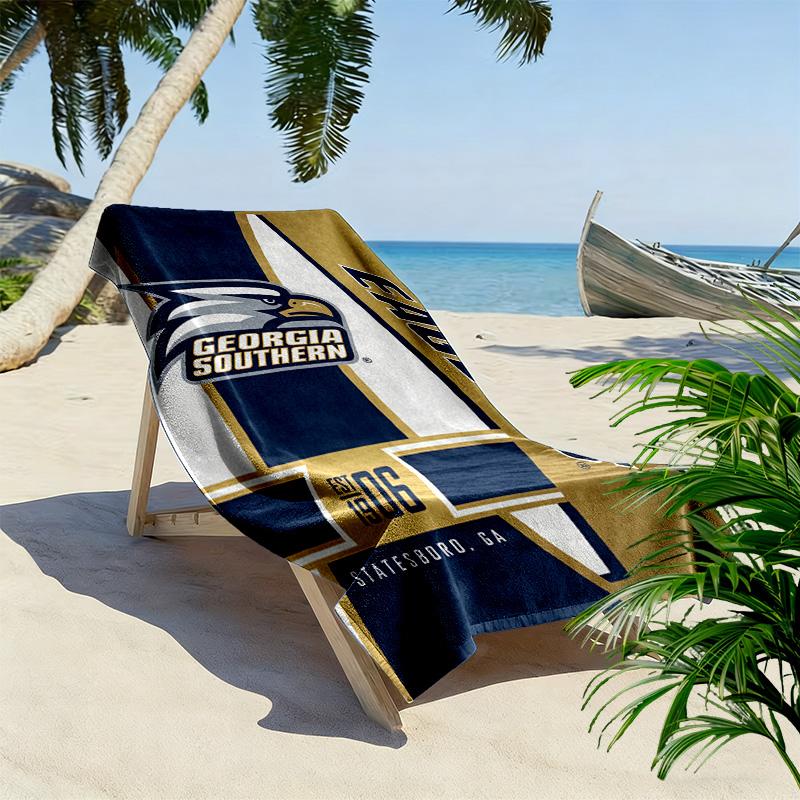 Georgia Southern Eagles Print Strandtuch, Großes Weiches Schnelltrocknendes Handtuch für Strand Camping Schwimmen