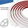 1pc 2m/78.74in Peel and Stick Quarter Round Molding Wall Corner Protection Baseboard Trim Bendable Skirting Line Staircase