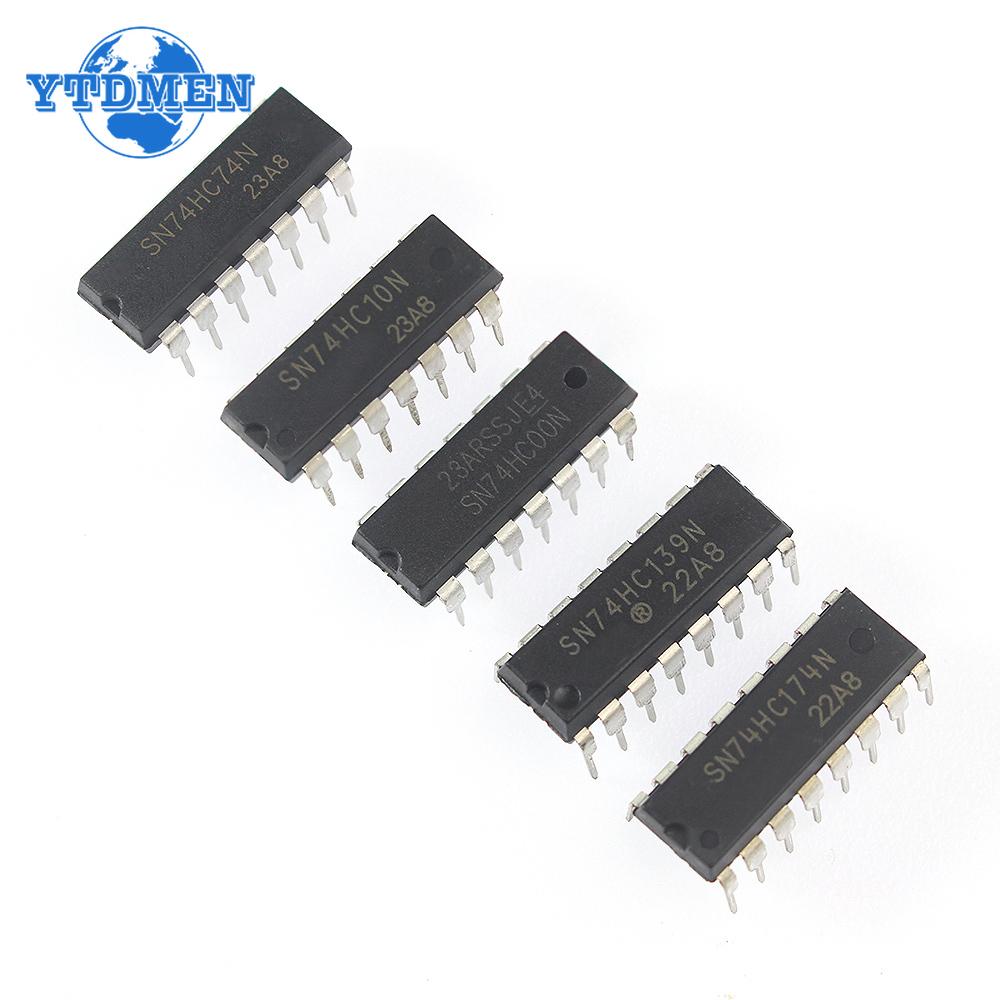 30pcs/box Logic IC Integrated Circuit 74HC Series Assortment Kit 74HC595 74HC573 74HC393 74HC00 74HC30 DIP Register Chip Driver
