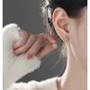 Retro New Earbone Nails for Women with Round Ear Holes, No Need To Take Off Small Earrings When Sleeping