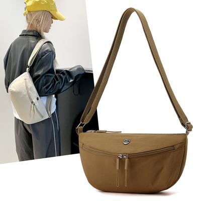 Hobo Solid Color Satchel Luxury Designer Chest Bag Women's Nylon Waist Bags Wide Strap Fashion Fanny Shoulder Pack