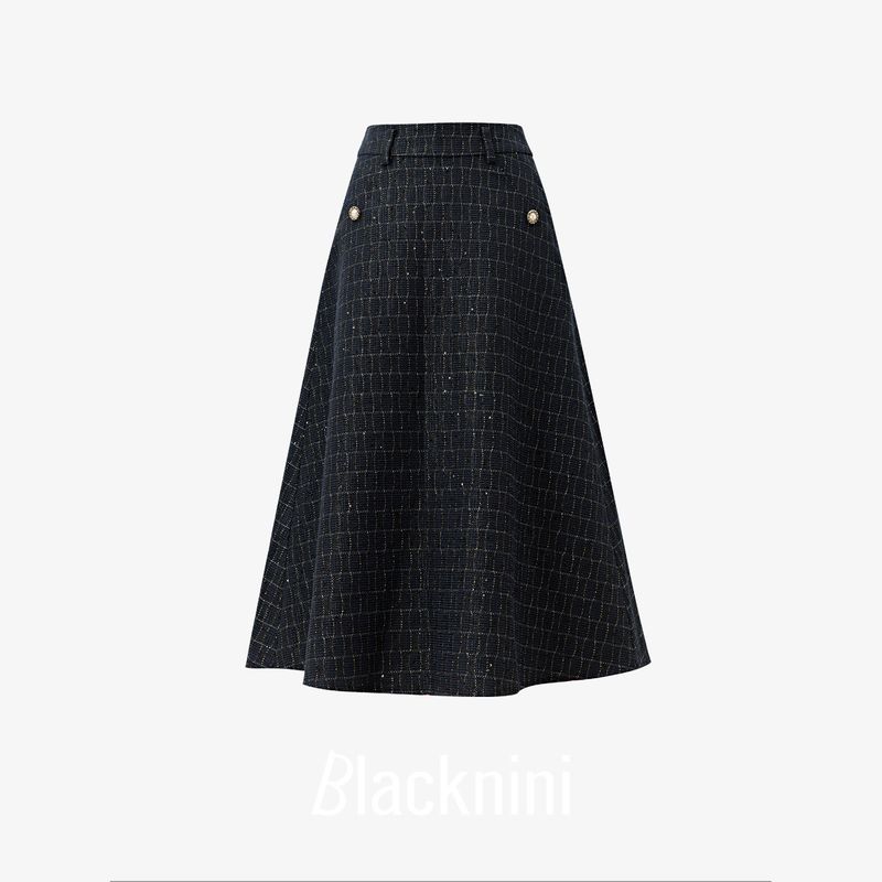 

Blacknini Yin WAF/ Liu Wen Set Italy Paoletti Fragrant Wave Pattern Outwear/Skirt Skirt(Paoletti brand fabric) L