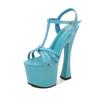 Fashion 2025 new nightclub super high heel sandals women's work shoes walking show steel pipe dance shoes waterproof platform