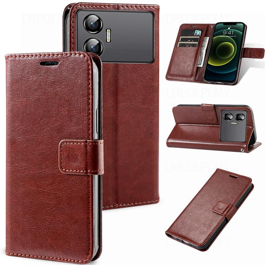 Luxury Leather Flip Protect Case For OPPO A18 A38 A58 Realme 11 12 Pro Plus 5G GT 6 6T Neo5 C63 C61 C65 C53 C51 C67 Wallet Cover