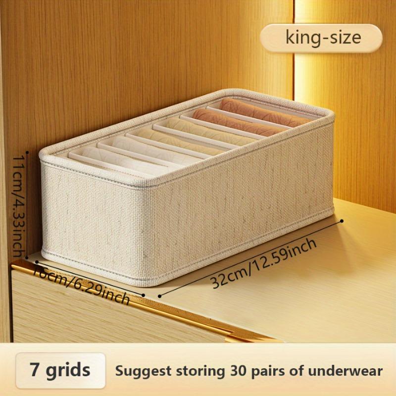 

Foldable Underwear Socks Storage Box – Multi-Compartment Drawer Organizer,Space-Saving for Home,Wardrobe, Collapsible & Portable