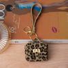 Retro Style Mini Wallets Portable Coin Purse Creative Leopard Print Keychain  Universal Use