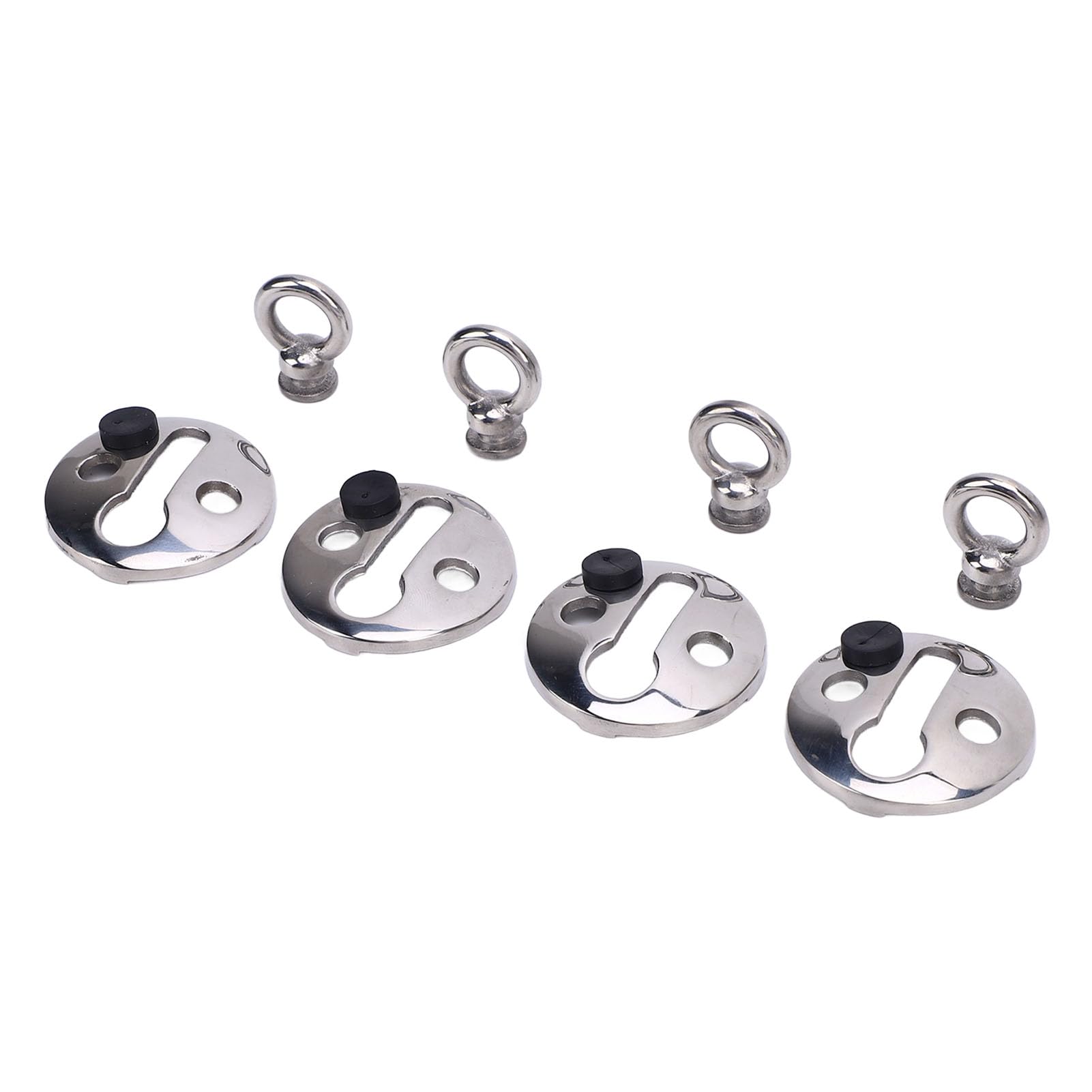 Qiilu Quick Release Boat Bumper Clips - 4pcs Boat Bumper Lock Clips for Docking - Stainless Steel Fender Holder Hanger, for Diameter Less Than 0.41 In