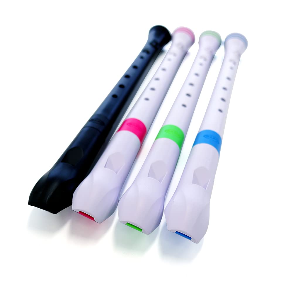 NUVO Soprano Recorder German Style FGREBLJP Recorder (WhiteBlue) WhiteBlue []