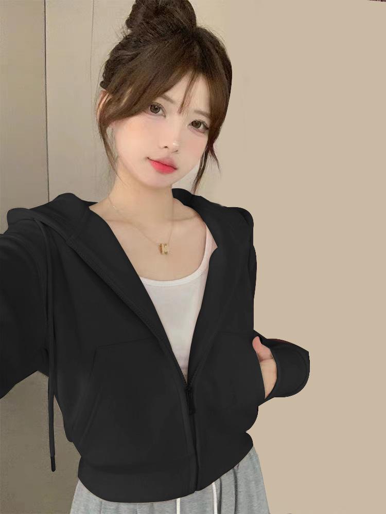 

Женский кардиган на молнии с капюшоном для миниатюрных: Коллекция Весна/Осень 2025 Small