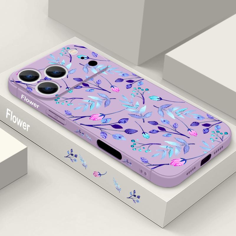 

Colorful Leaves Case For iPhone 17 Pro Case for iPhone 17 16 15 14 13 17 Pro Max 16e 15 16 Plus Shockproof TPU Silicone Lanyard Phone Cover iPhone 11 фиолетовый