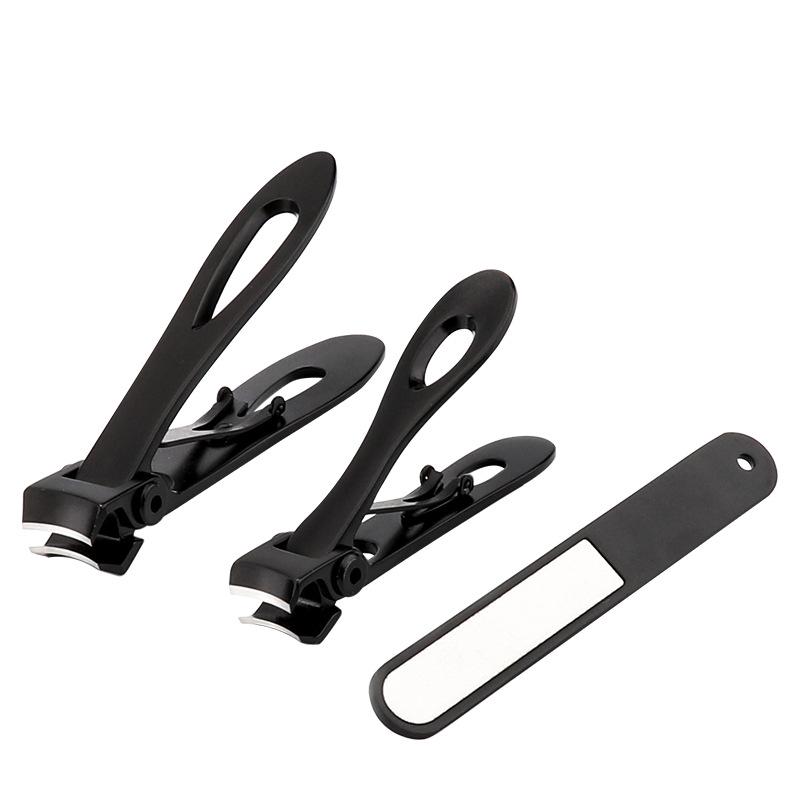 Large Anti-Splash Stainless Steel Nail Clippers - Manicure Set for Thick Toenails