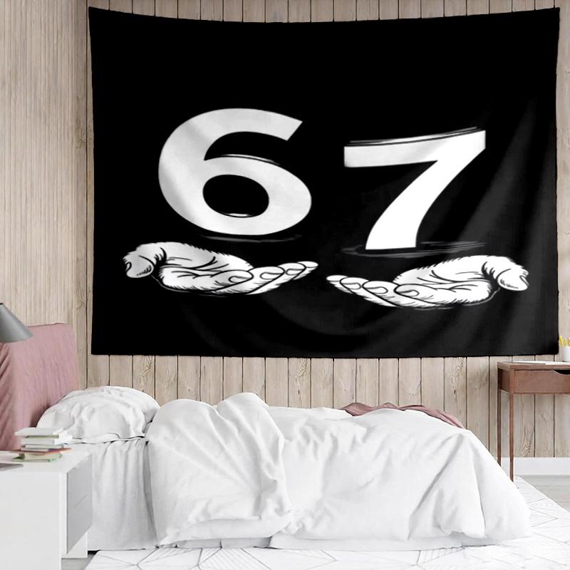Unicorn Celebration Number 67 Tapestry Accessories Playroom Tapestry, for Bedroom,Livingroom, Dormitory Room Wall Decor Fan Birthday Gifts