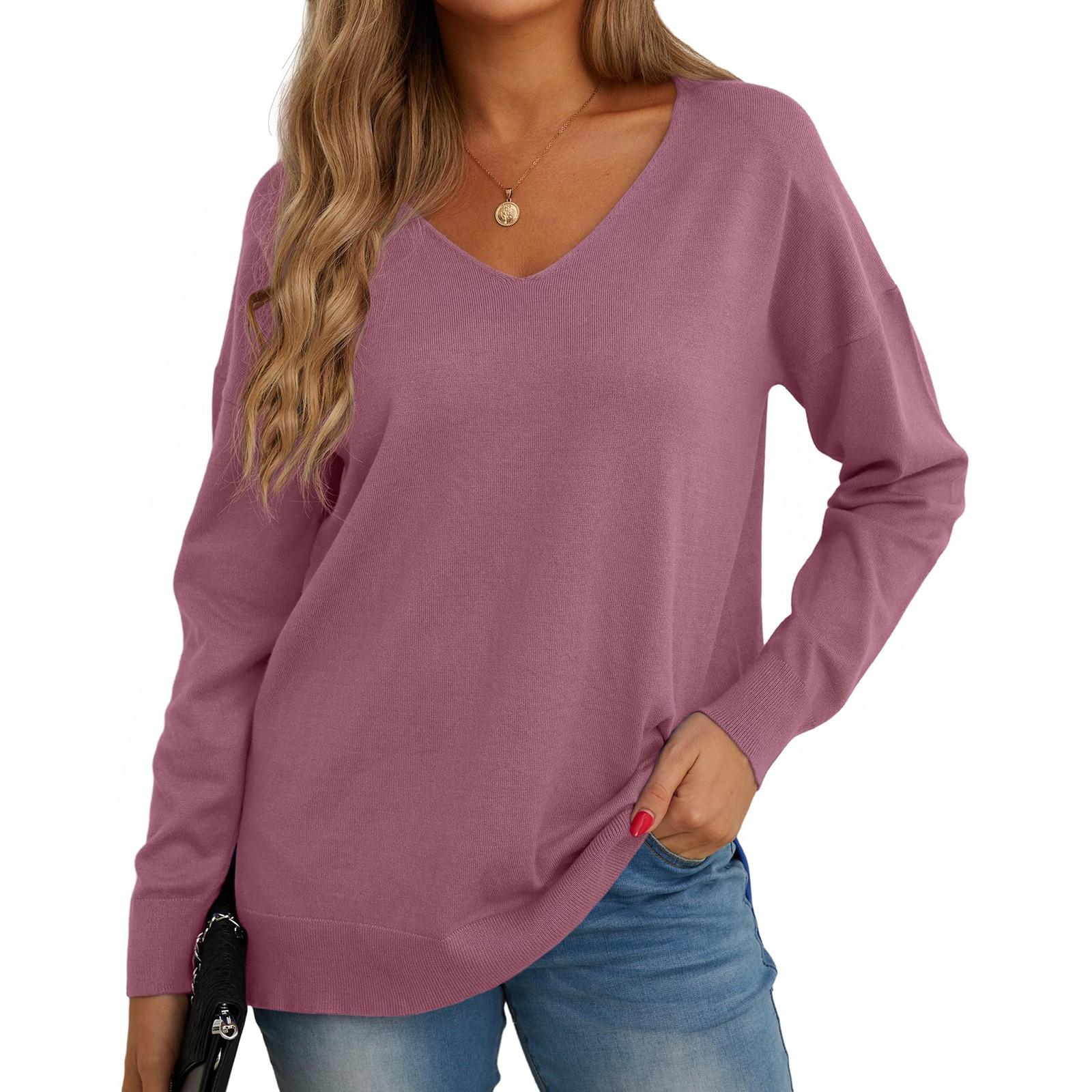 

Женская футболка с длинным рукавом, базовая, обычного кроя, на каждый день, для выходных, модная M фиолетовый