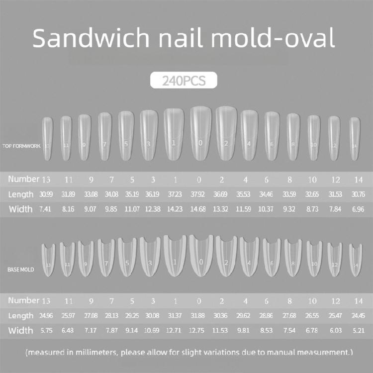 Oval Shape ABS Nail Extension Templates With Dog Ladder Support For Long Lasting Gel Polish Applications