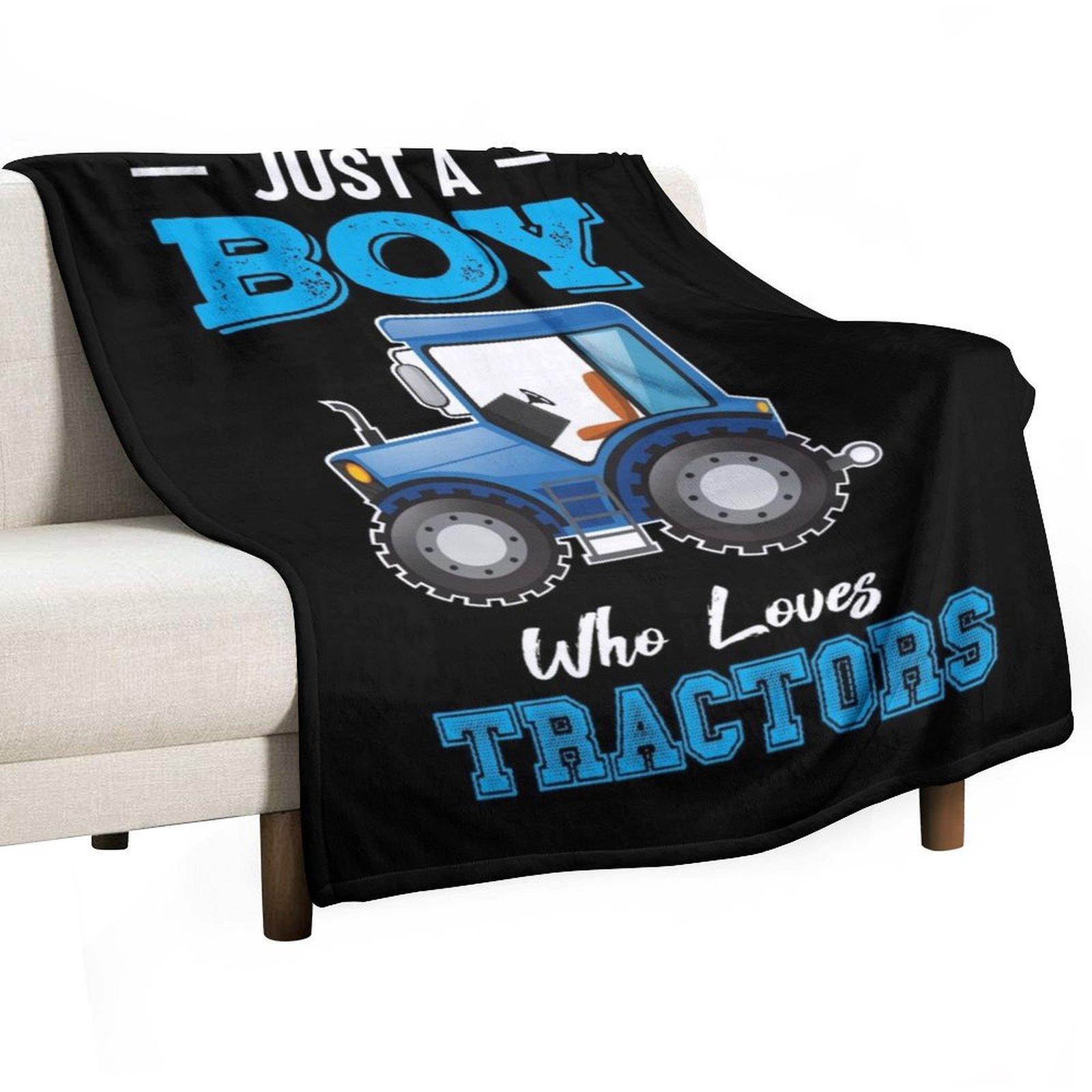 Just A Boy Who Loves Tractors Throw Blanket Stuffeds valentine gift ideas Hair Designers Blankets 30x40in