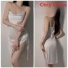 Sleek Satin Camisole Nightdress With Elastic Waist For Youth Womens Lounge