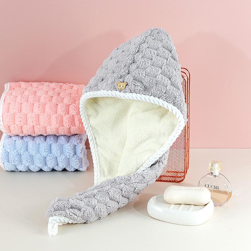 Super Absorbent Quick-Dry Double-Layer Hair Towel & Shower Cap for Women