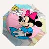 Minnie Mouse,Disney Automatic Folding Umbrella - Simple 8-Rib Design, Bright Cartoon Pattern, Durable Iron Frame, Suitable For Travel, Outdo