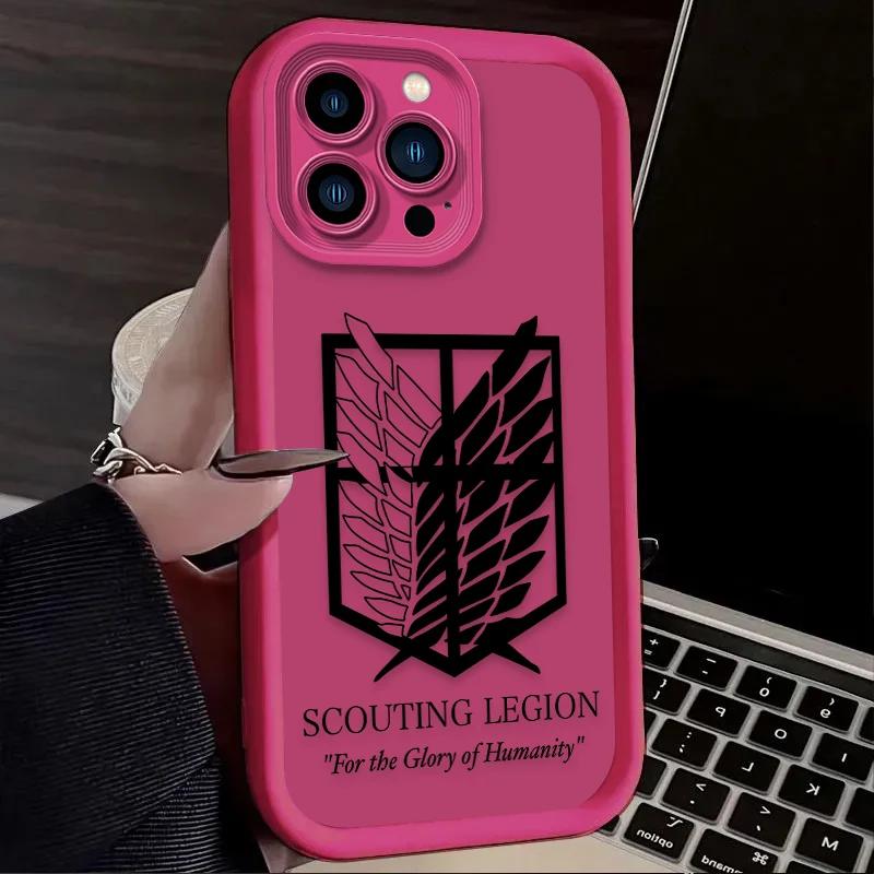 Custodia per Telefono con Logo Attack On Titan Per iPhone 17 Air 16 e 15 14 13 12 11 Pro Max Plus Mini SE 2020 2022 Cover Morbida in Silicone